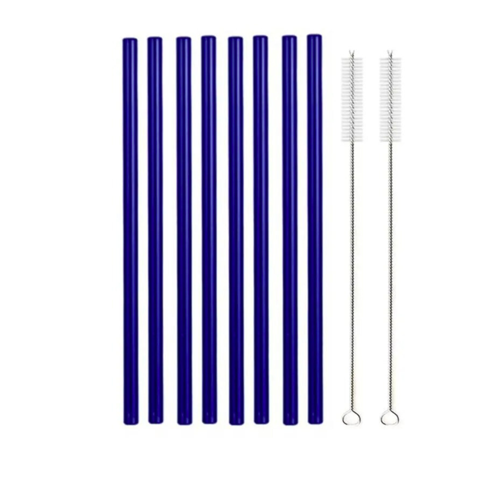 8 Piece Glass Straw Set
