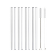 8 Piece Glass Straw Set