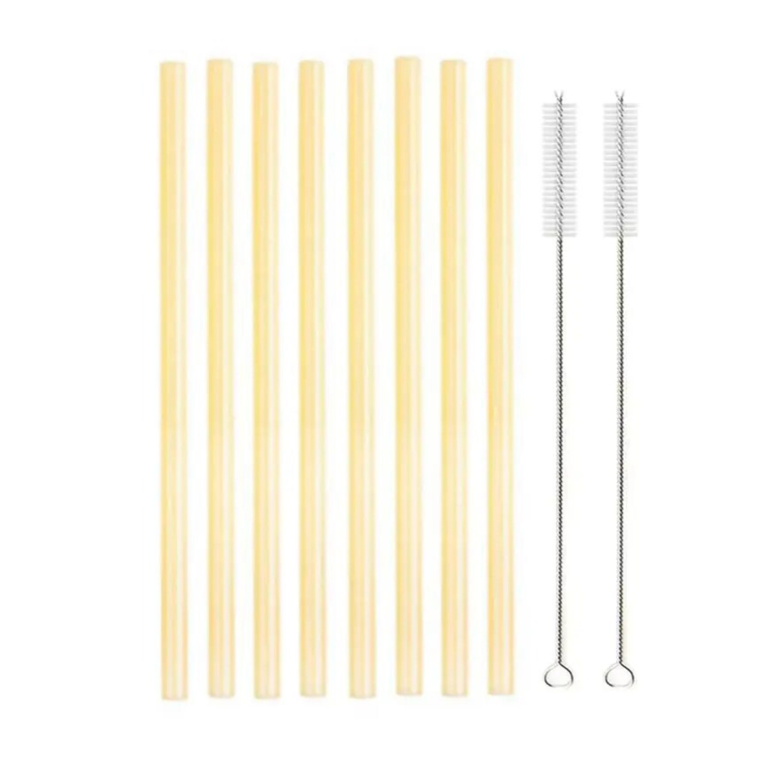 8 Piece Glass Straw Set