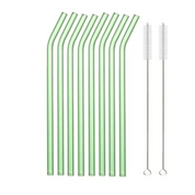 8 Piece Glass Straw Set