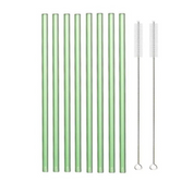 8 Piece Glass Straw Set