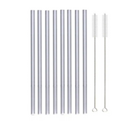 8 Piece Glass Straw Set