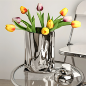 Chrome Vase