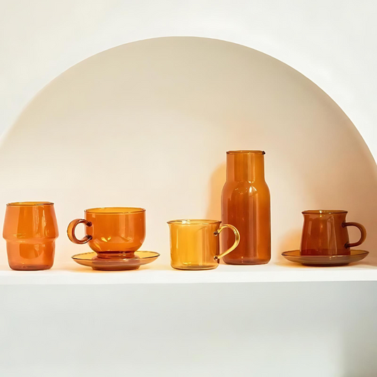 Amber Glassware Collection