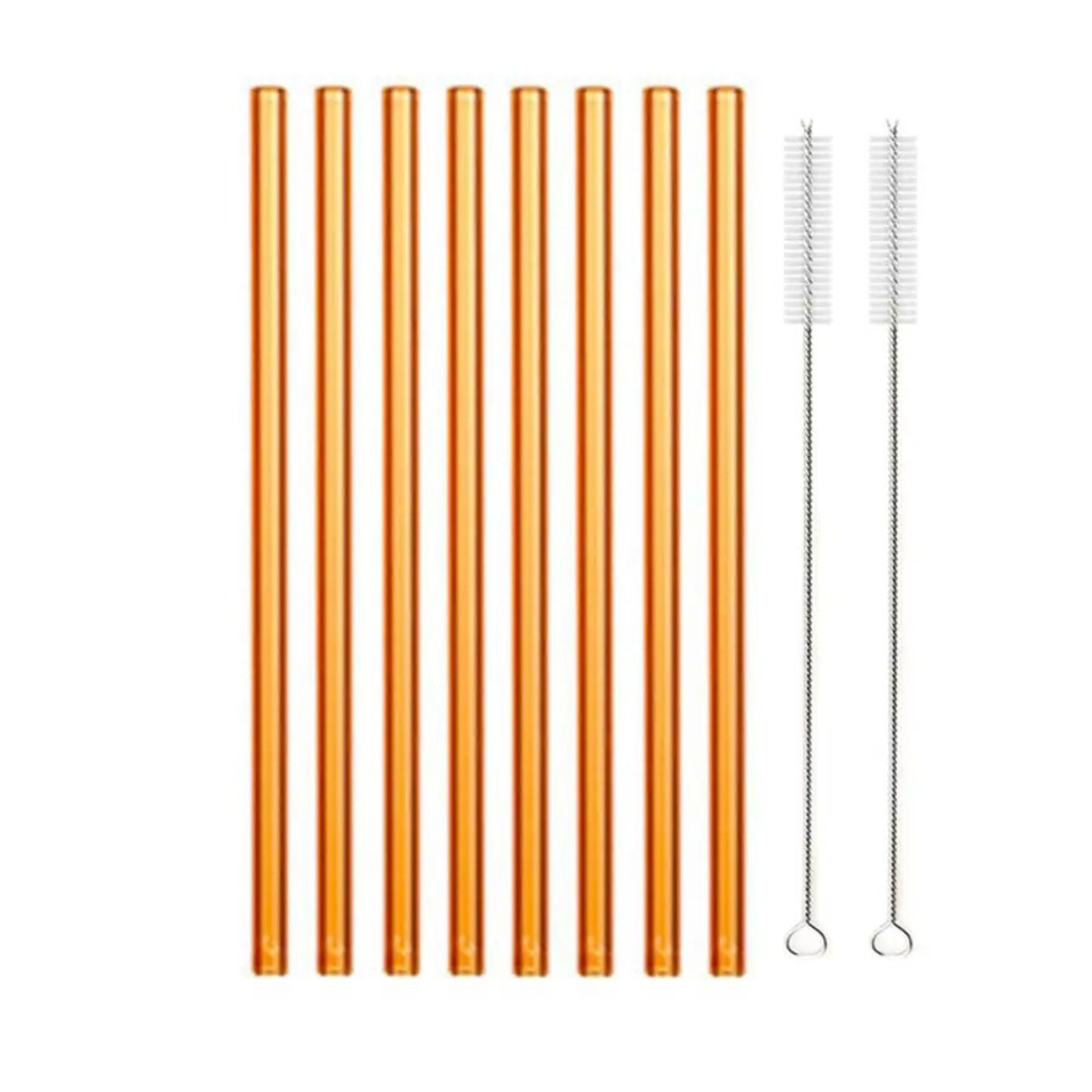 8 Piece Glass Straw Set
