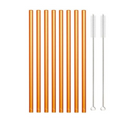 8 Piece Glass Straw Set