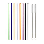 8 Piece Glass Straw Set