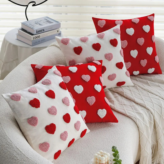 Lover's Embrace Heart Cushion Covers