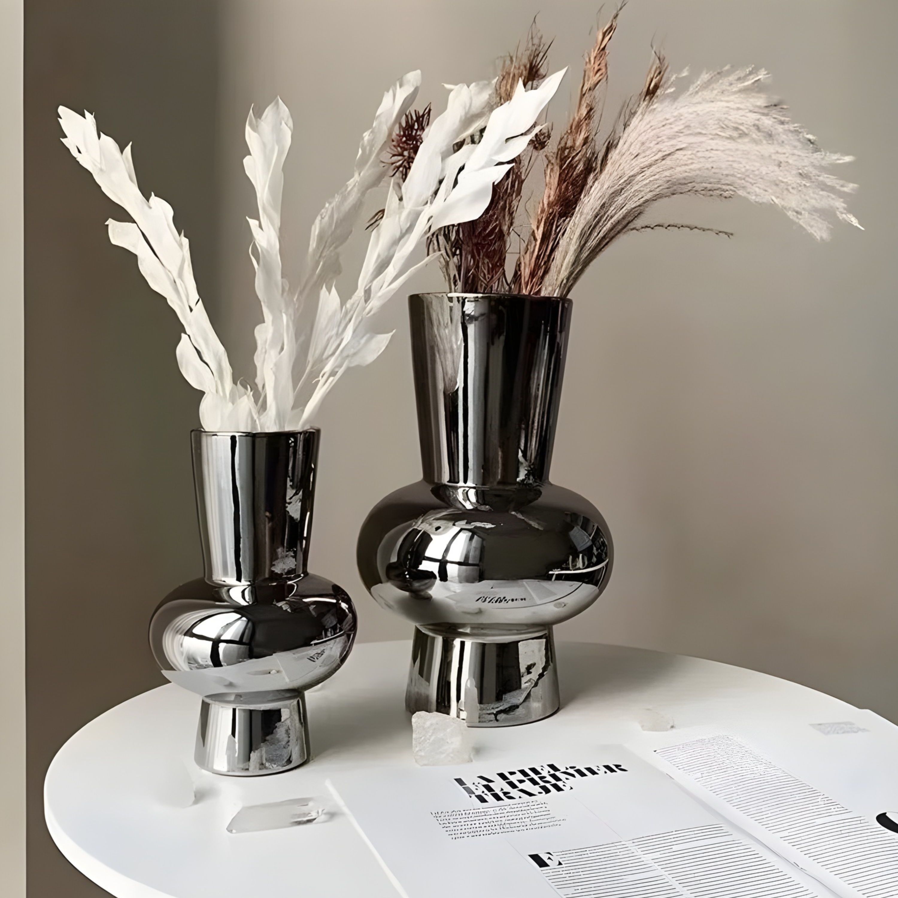 Bell Chrome Vase