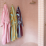 Bambi Striped Bath Robe & Turban