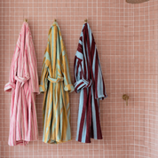 Bambi Striped Bath Robe & Turban