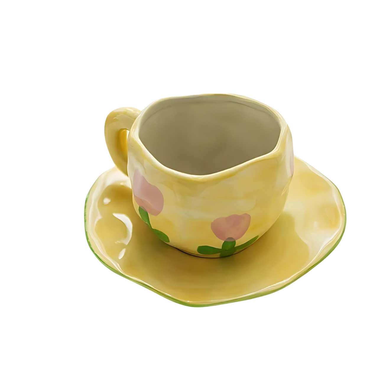 Hand-Crafted Mug & Saucer