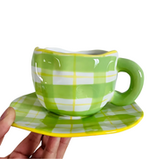Hand-Crafted Mug & Saucer