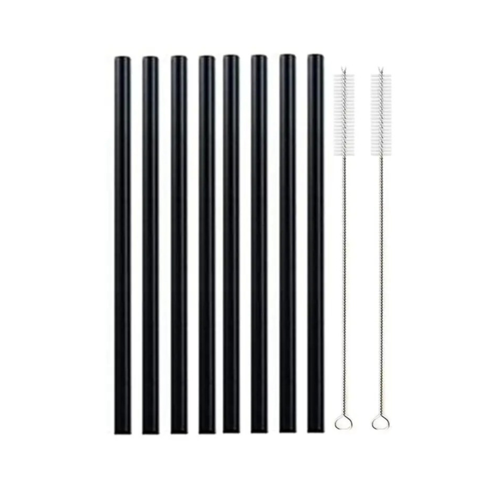 8 Piece Glass Straw Set