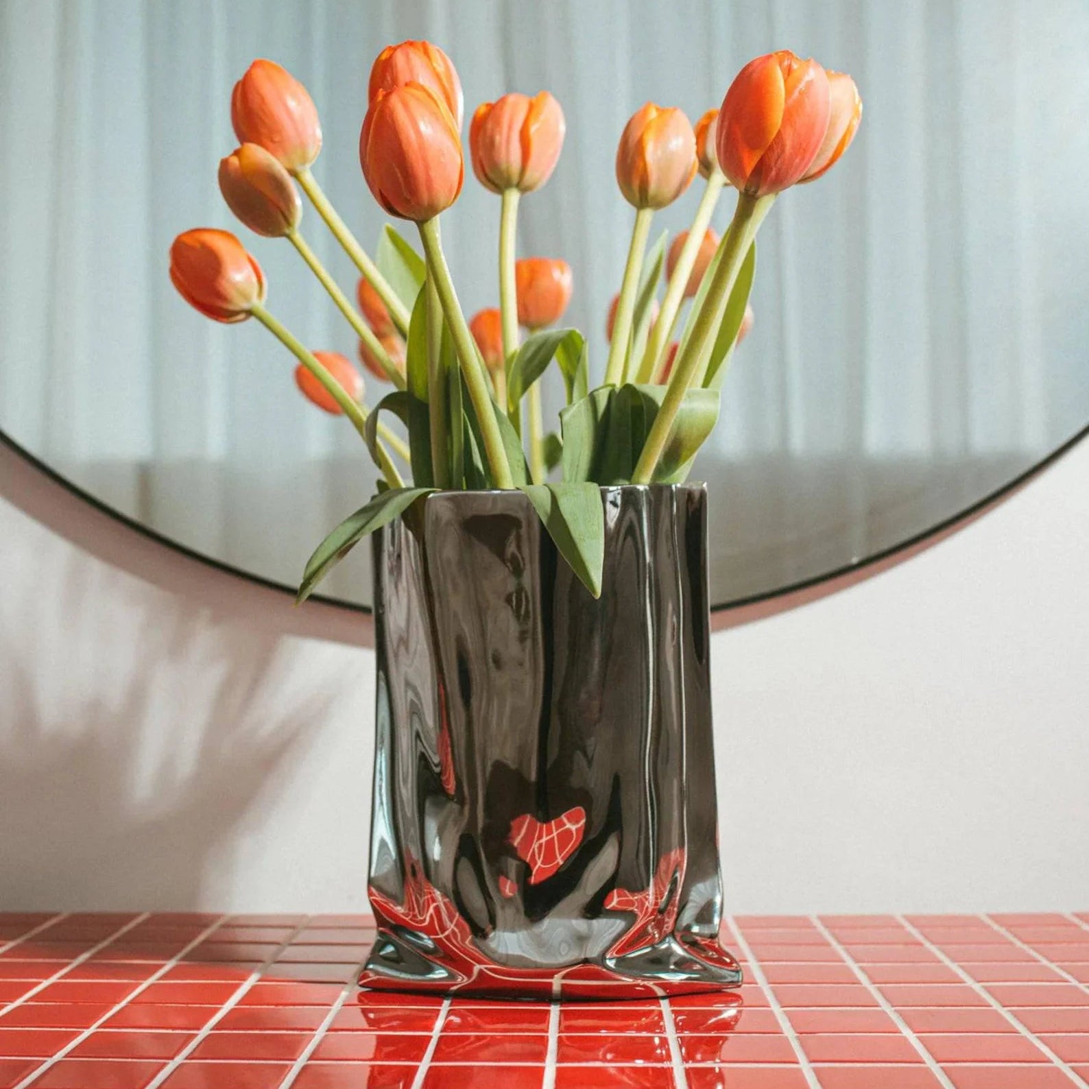 Chrome Vase