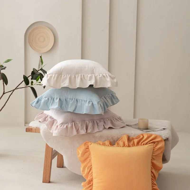Fleur Ruffle Cushion Cover