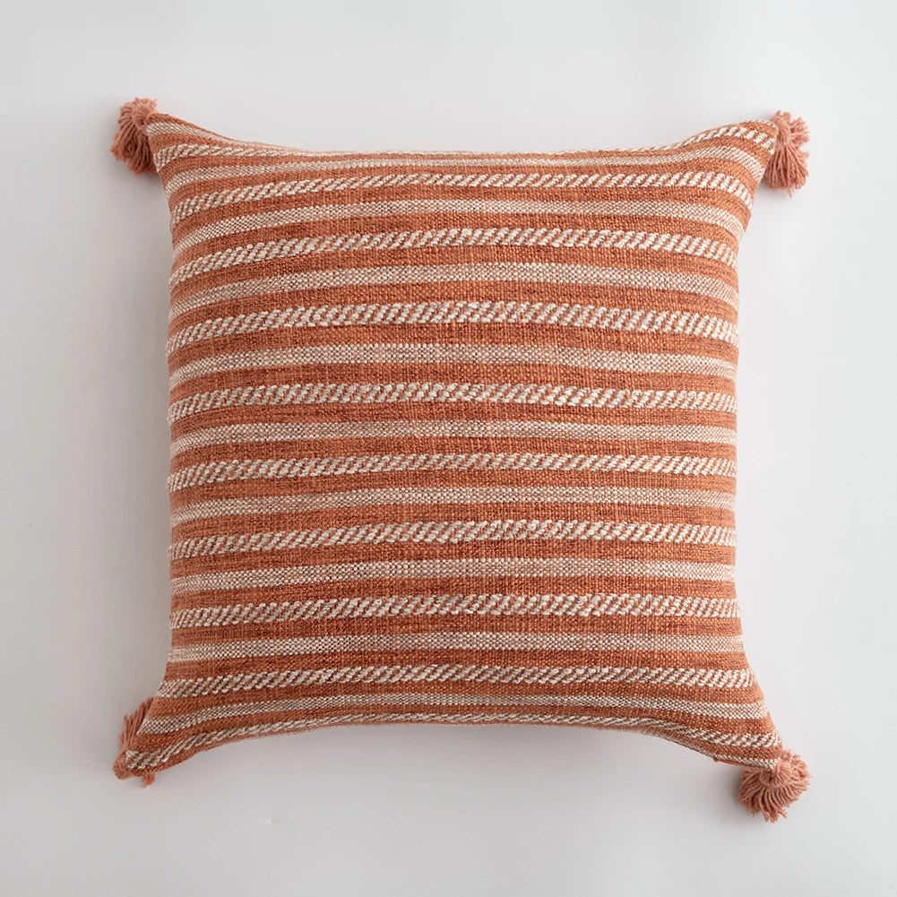 Terracotta Woven Cushion Cover