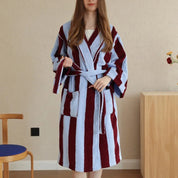 Bambi Striped Bath Robe & Turban