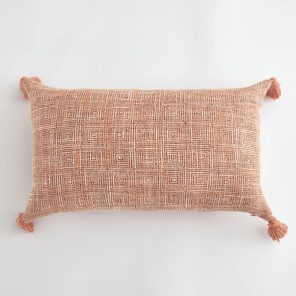 Terracotta Woven Cushion Cover