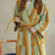 Bambi Striped Bath Robe & Turban