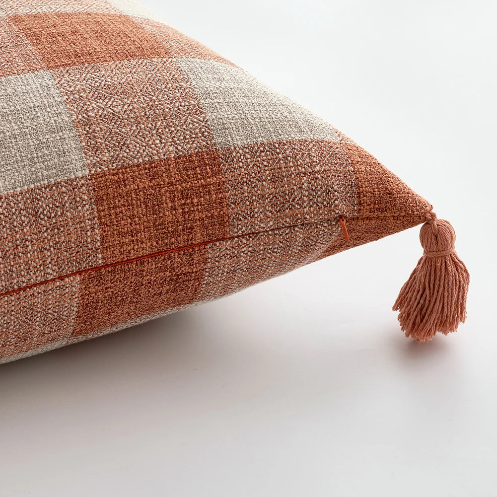 Terracotta Woven Cushion Cover