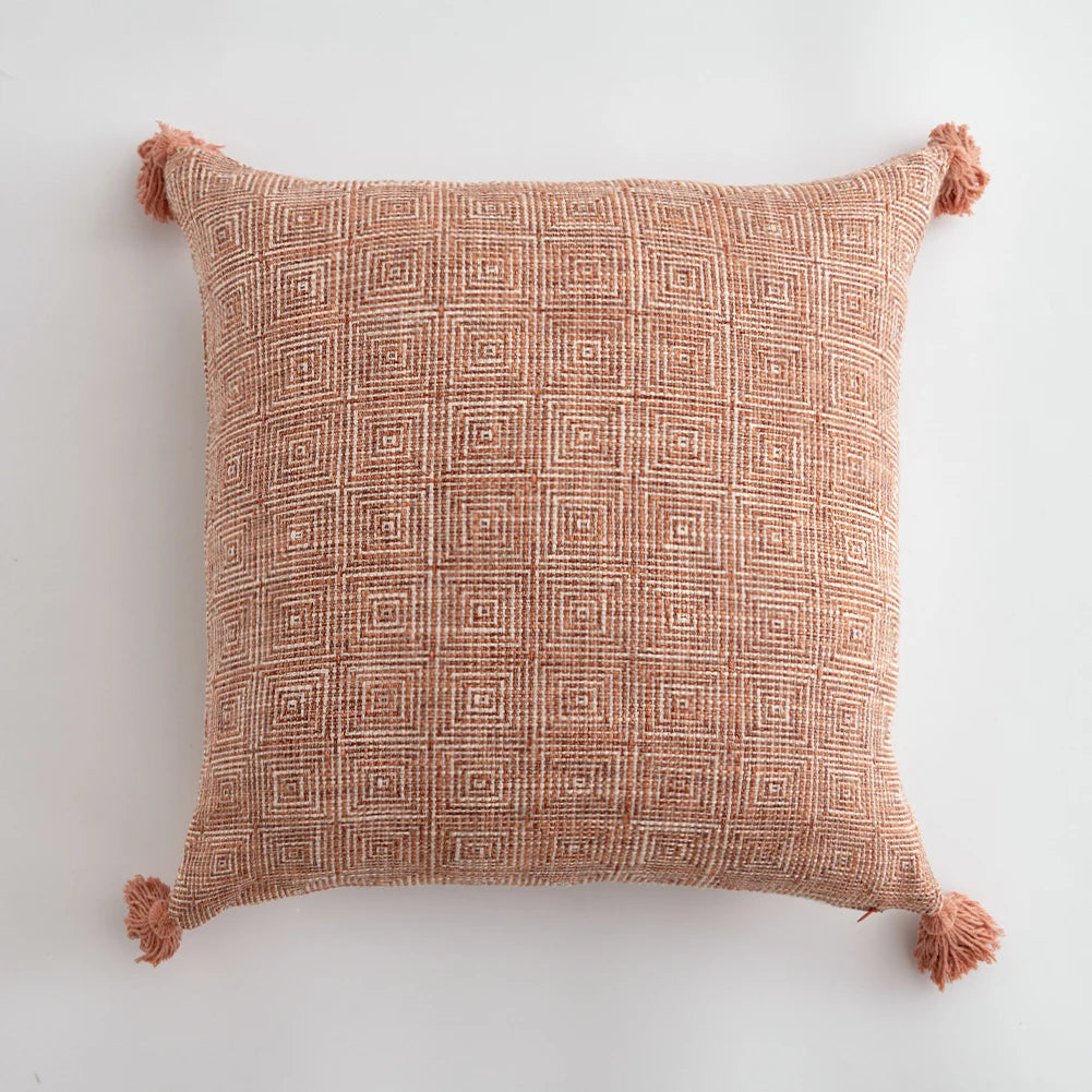 Terracotta Woven Cushion Cover