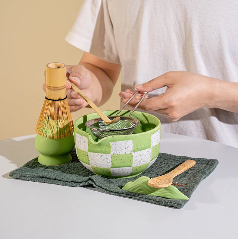 Checkerboard Matcha Set
